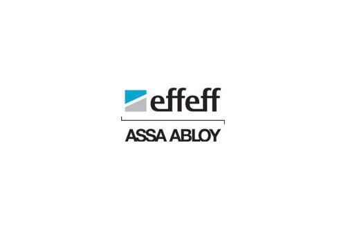 Effeff- und ASSA ABLOY-Logos auf weißem Hintergrund