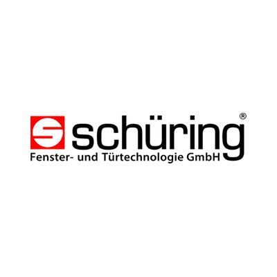 Schüring Fenster- und Türtechnologie GmbH logo in black and red on a white background