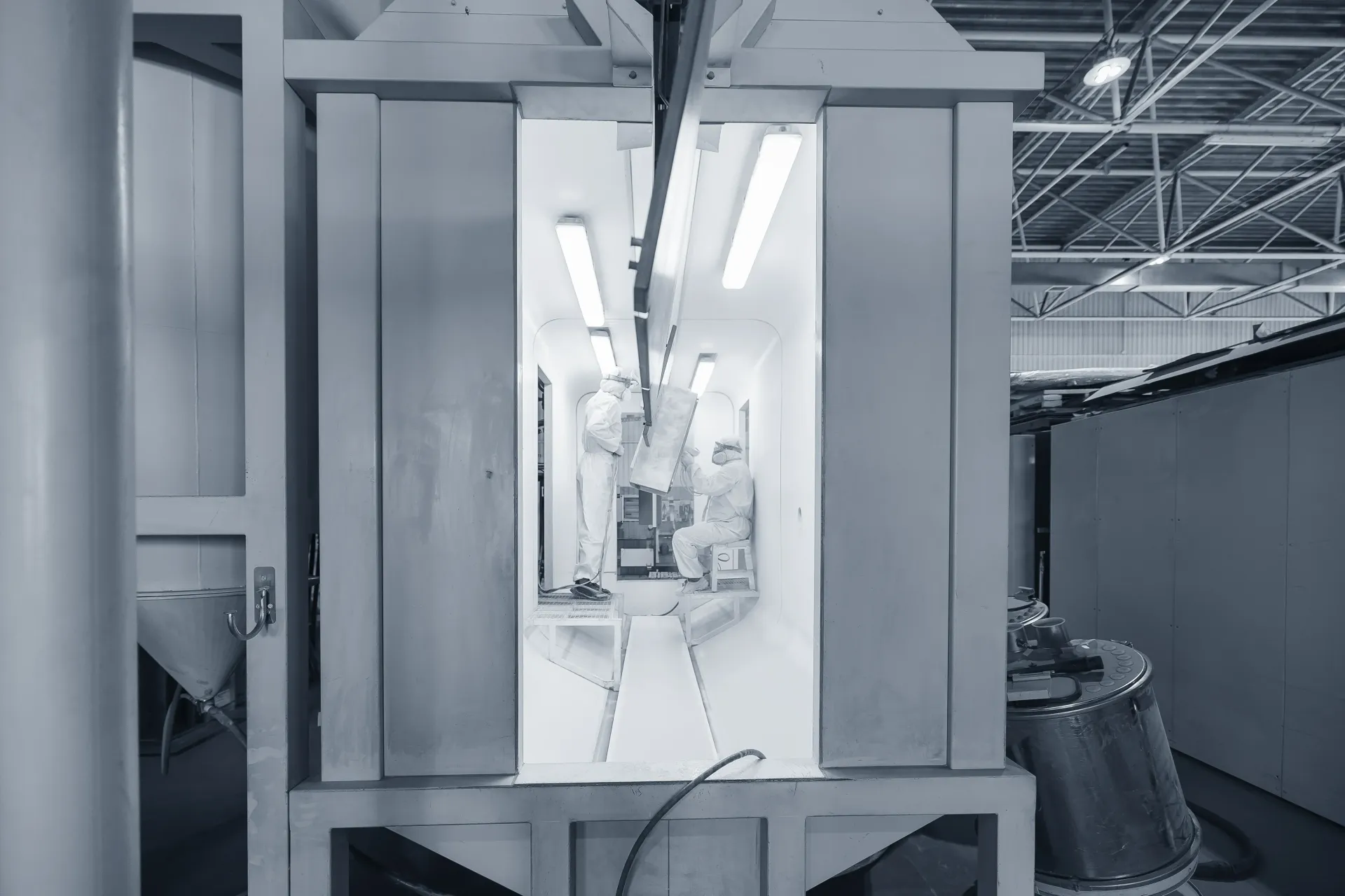 Limpieza de cabina de pintura