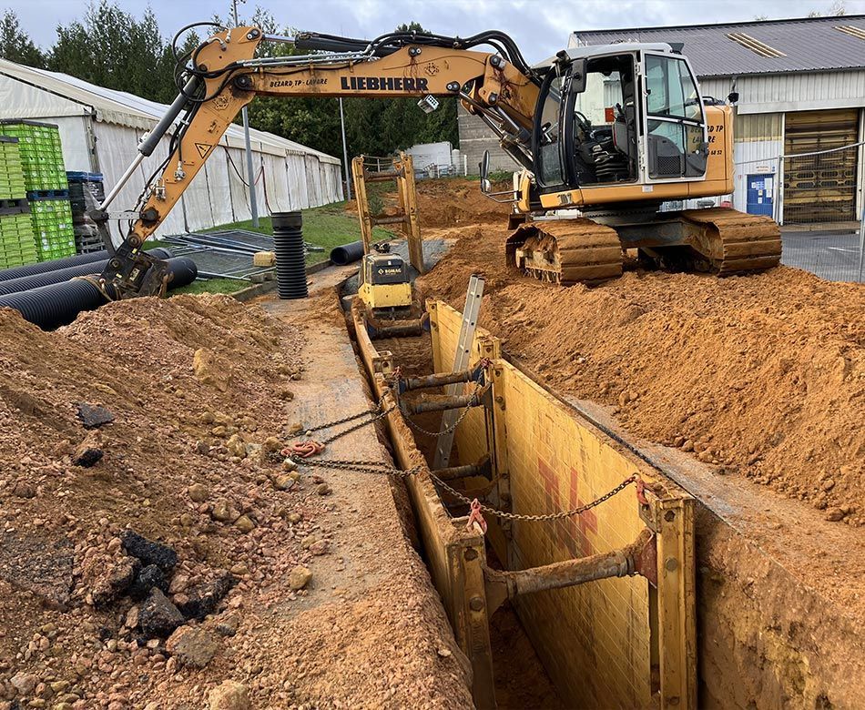 Coffrage pour la réalisation d'un réseau d'assainissement collectif