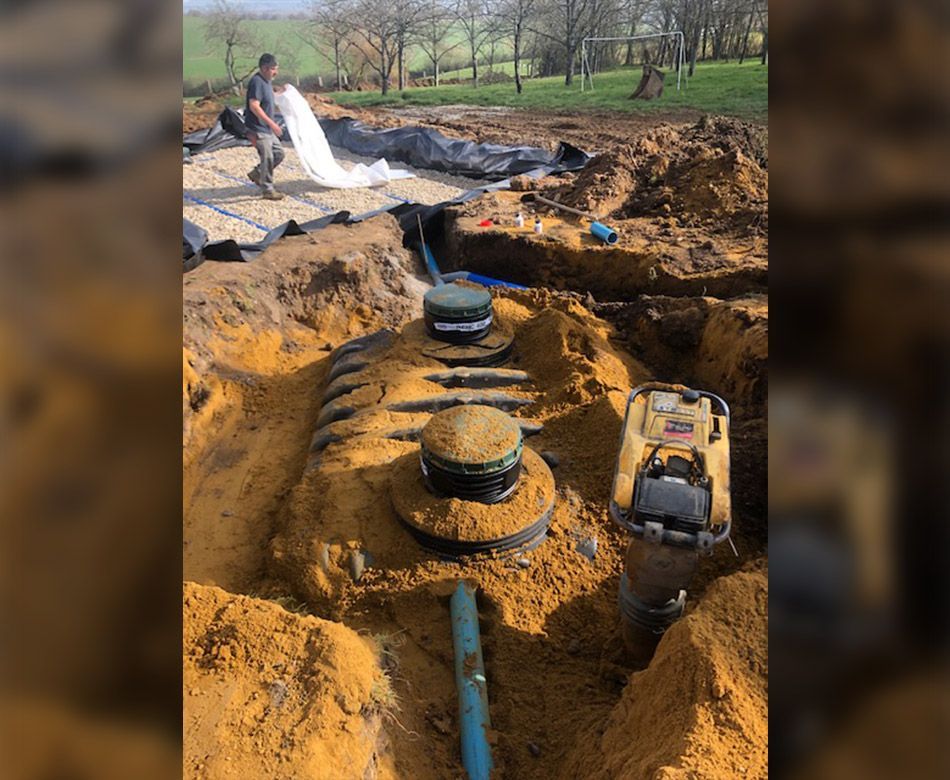 Assainissement individuel réalisé par l'entreprise Bezard TP