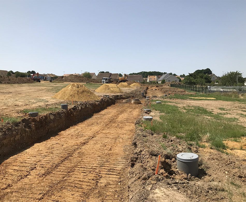 Travaux de construction d'un lotissement