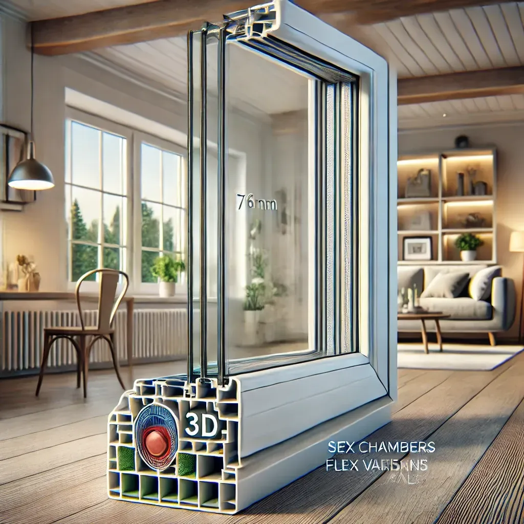 Un rendering 3d di una finestra in un soggiorno