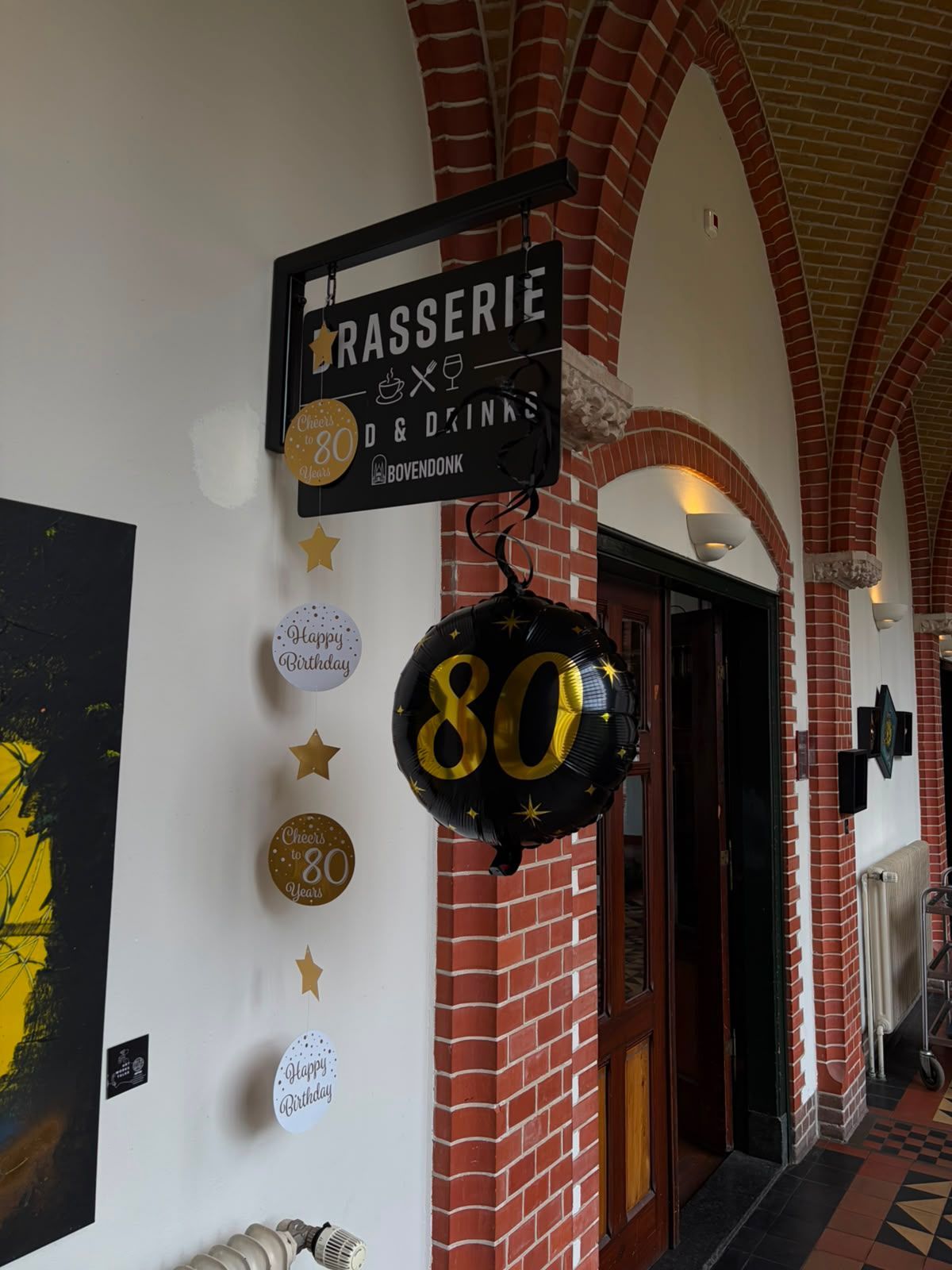 Feestelijke versiering voor een 80e verjaardag bij Bovendonk