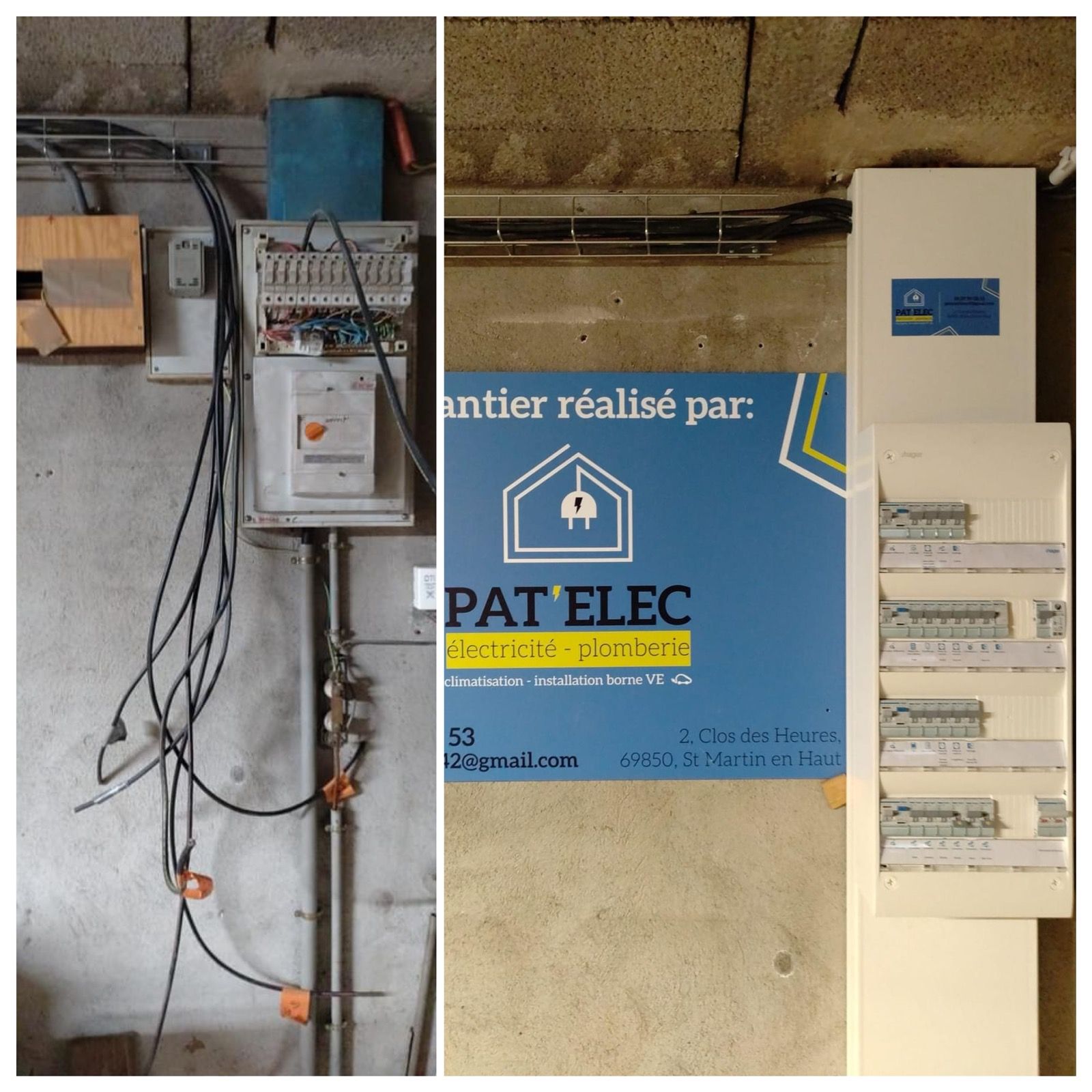 Un avant/après de PAT'ELEC.