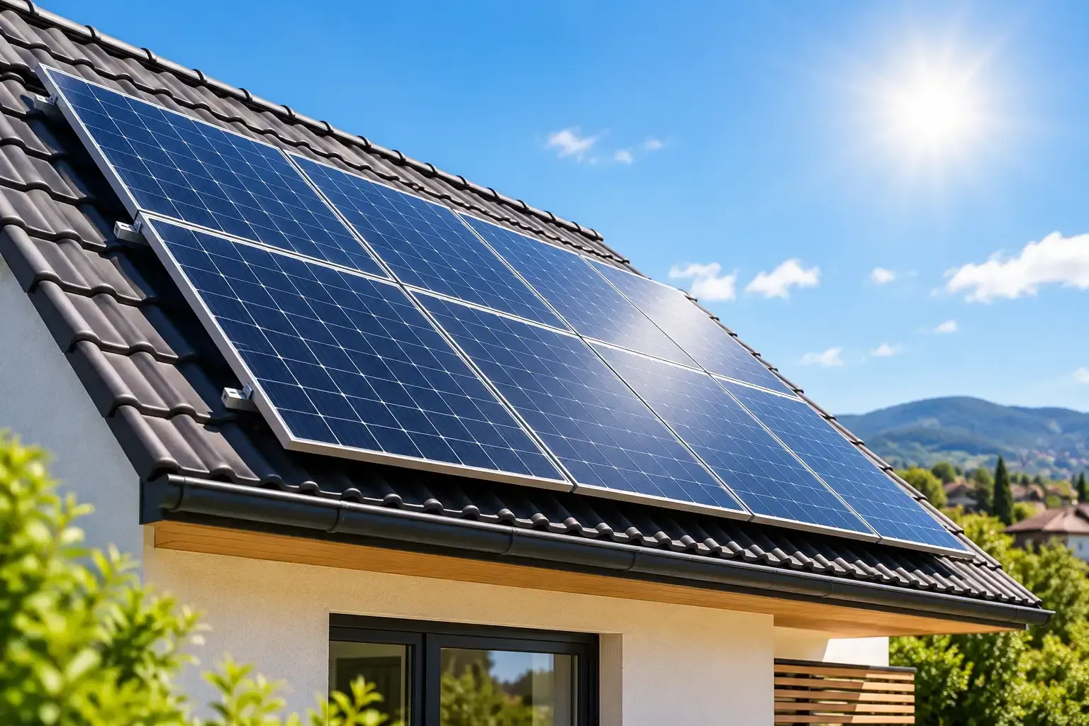 Placas solares y fotovoltaica