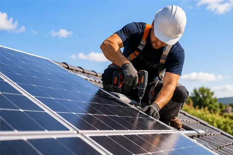 Placas solares y fotovoltaica