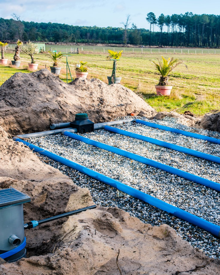 Microstation dans un jardin