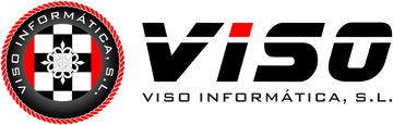 Un logotipo negro y rojo para Viso Informatica