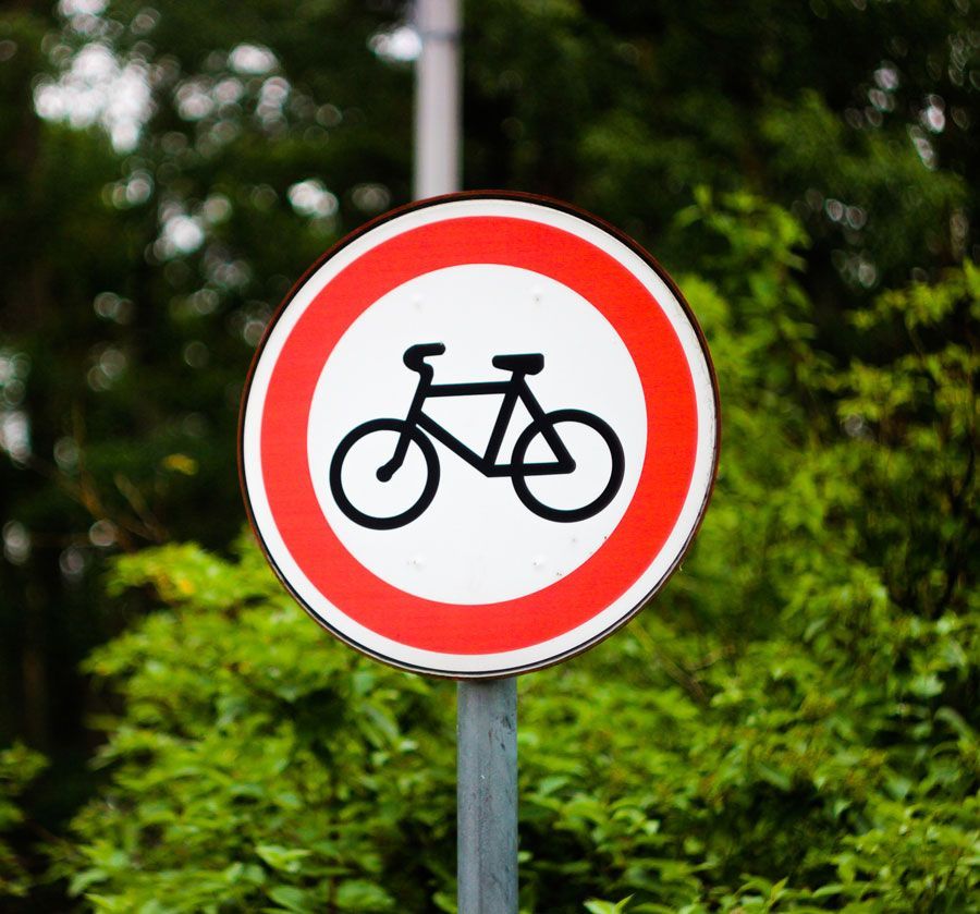 Panneau de police pour indiquer que c'est une piste cyclable