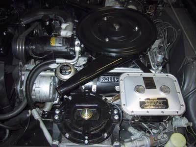 Eine Nahaufnahme eines Rolls-Royce-Motors