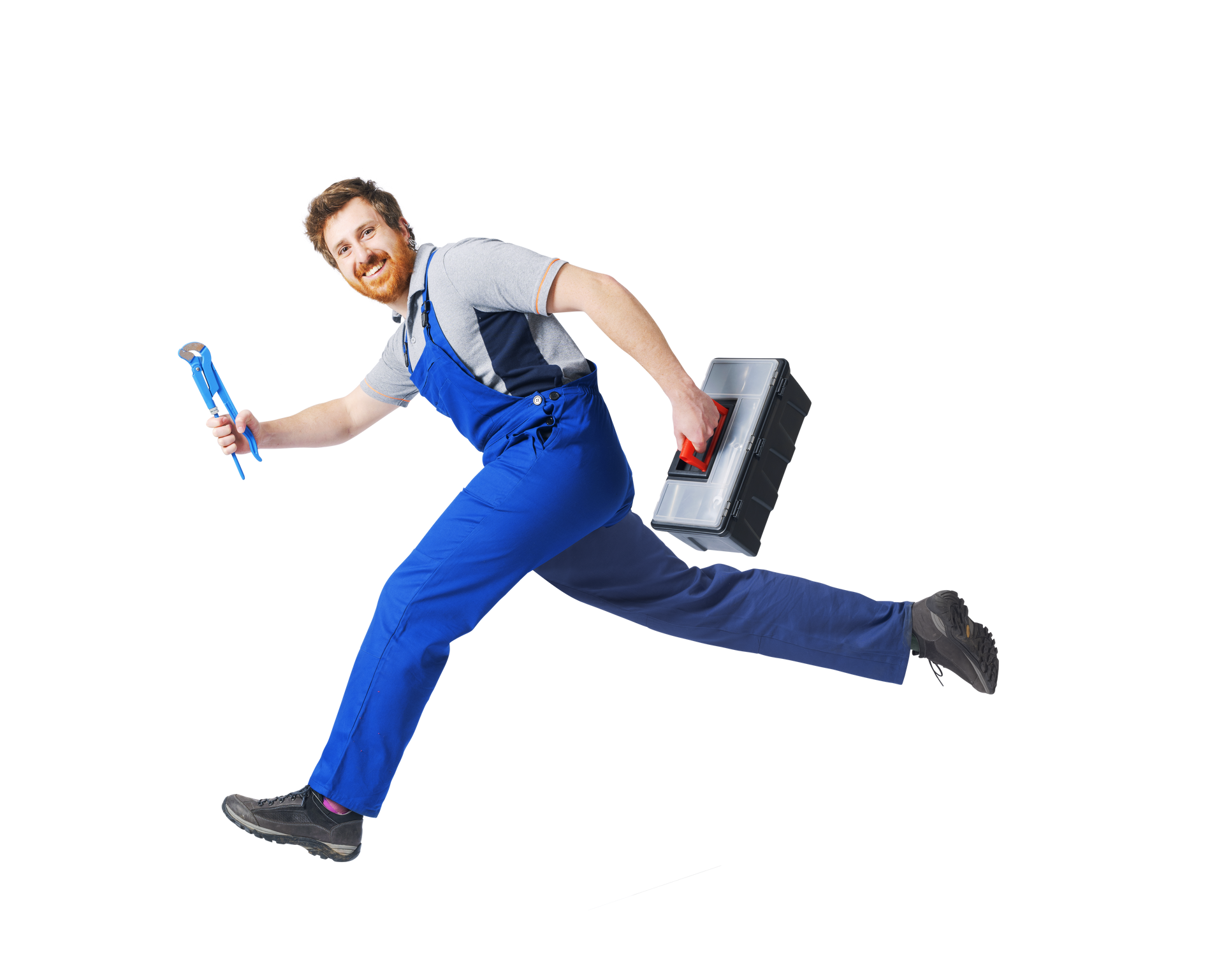 Un plombier avec ses outils