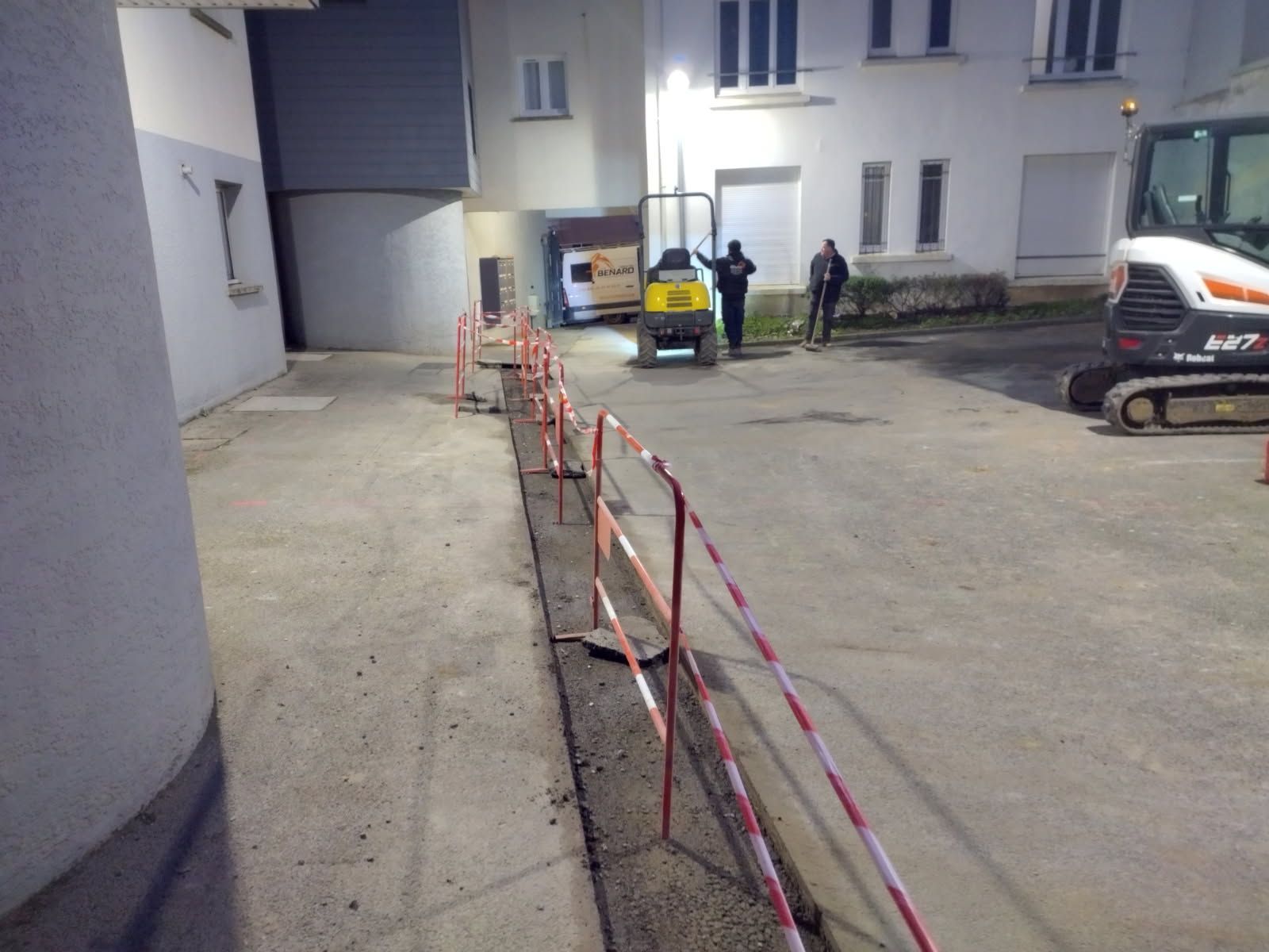 Tranchée recouverte en milieu urbain