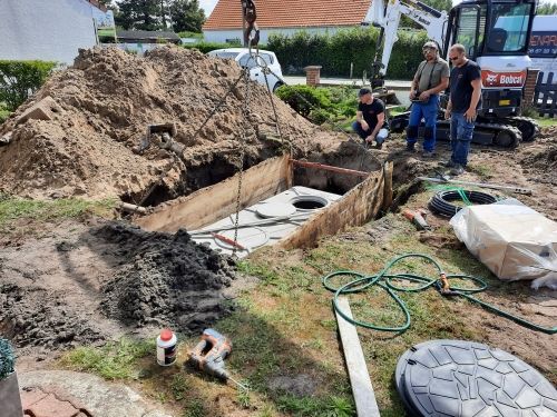 Mise en terre d'une microstation