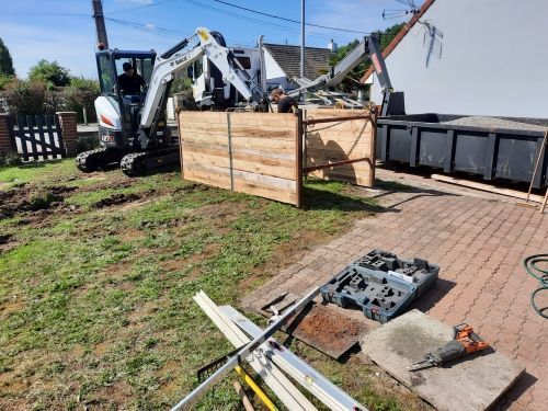 Travaux d'assainissement chez un particulier