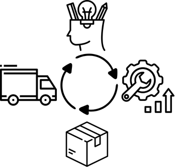 Un grupo de personas está trabajando en una cinta transportadora en una fábrica.