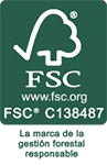 El logotipo del fsc está sobre un fondo verde.