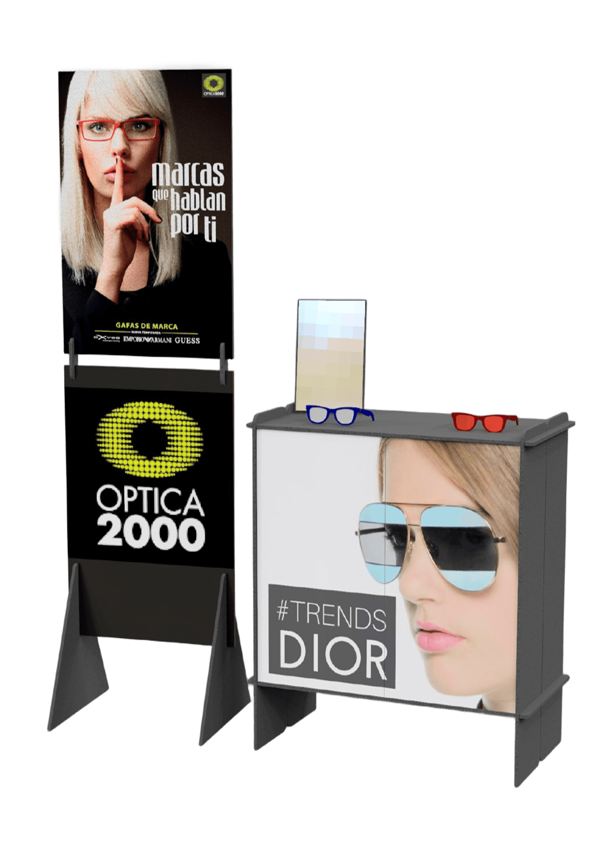 Una exhibición de chips Chiquita sobre un fondo blanco.