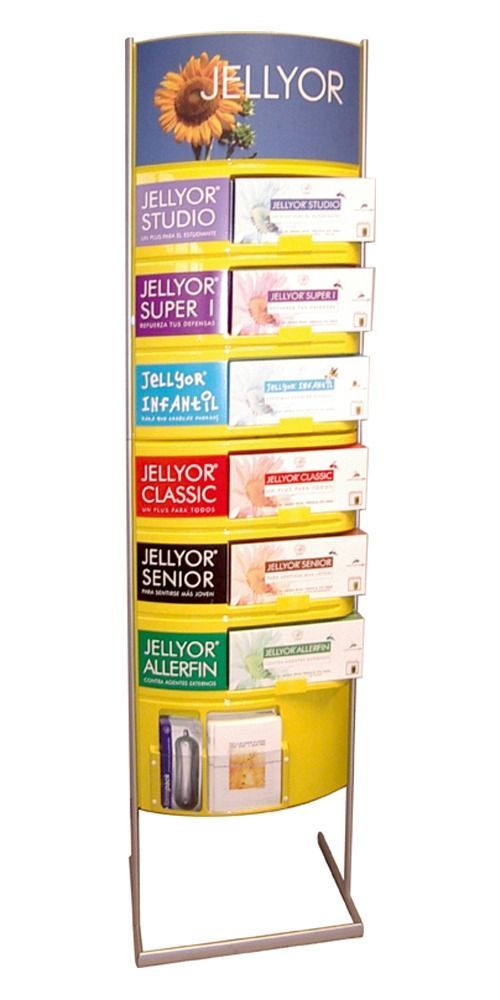 Un revistero de gelatina con un girasol.