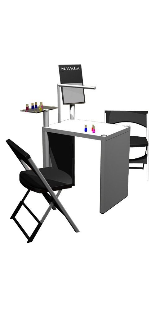 Un escritorio con una silla y una computadora portátil encima.