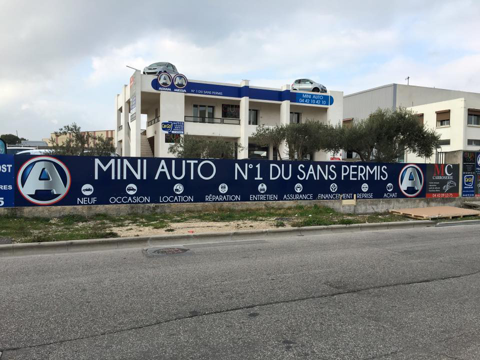 Panneau de la boutique MINI AUTO VITROLLE