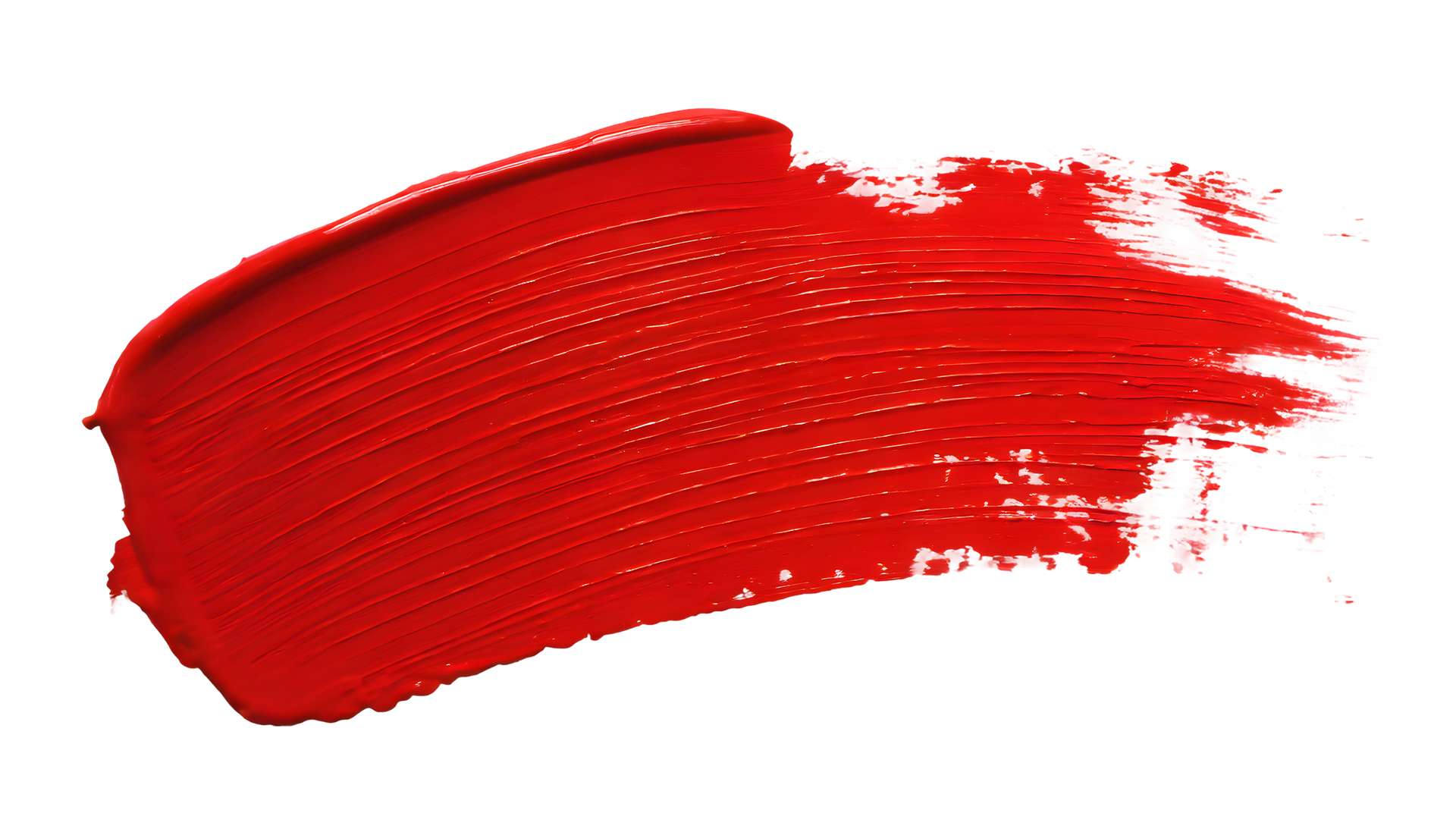 Une trace de peinture rouge.