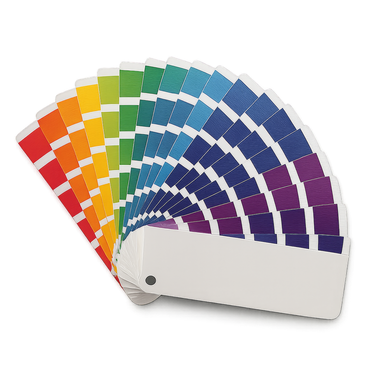 Un nuancier de couleurs.