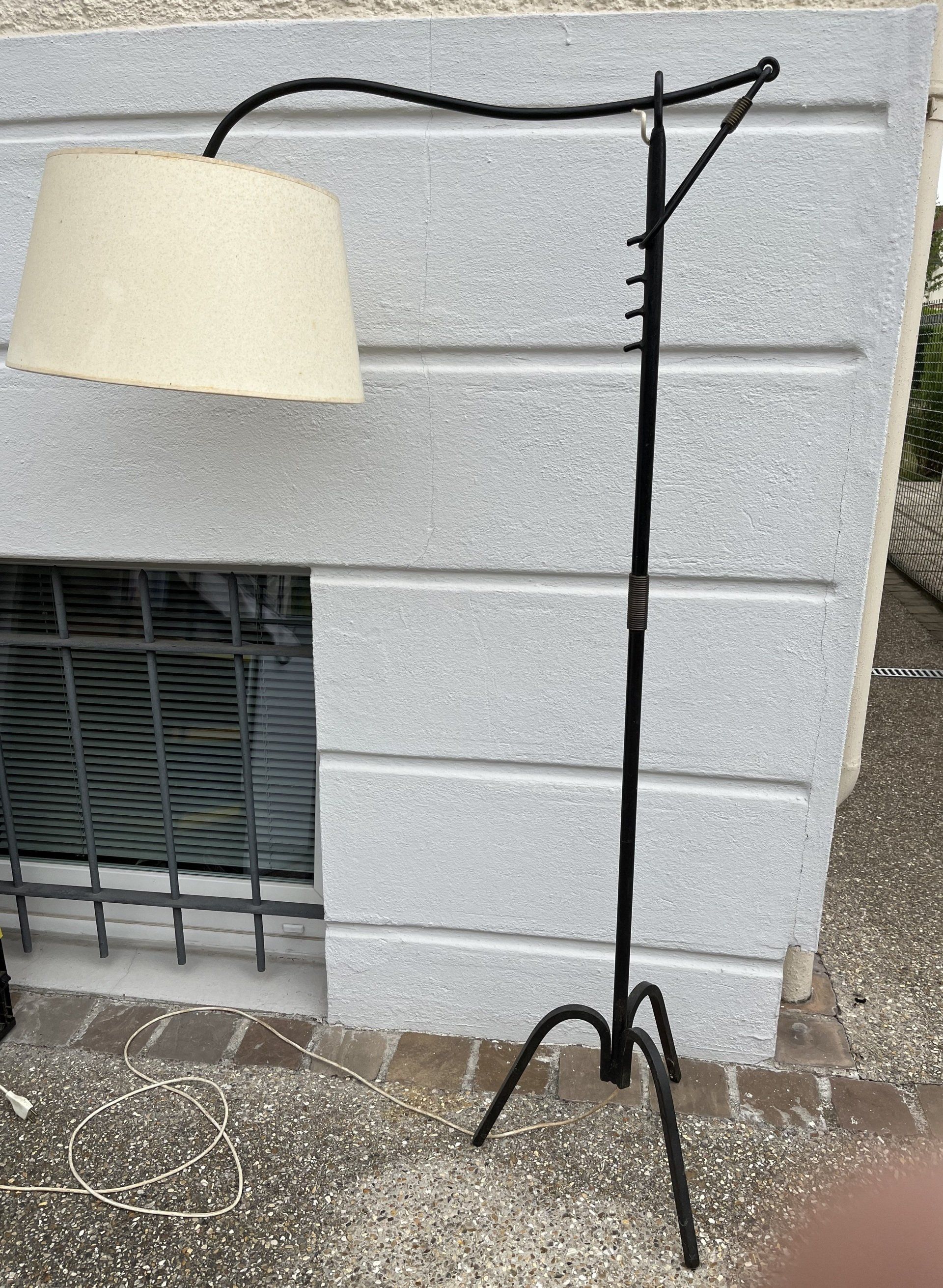 Lampadaire vintage en fer forgé