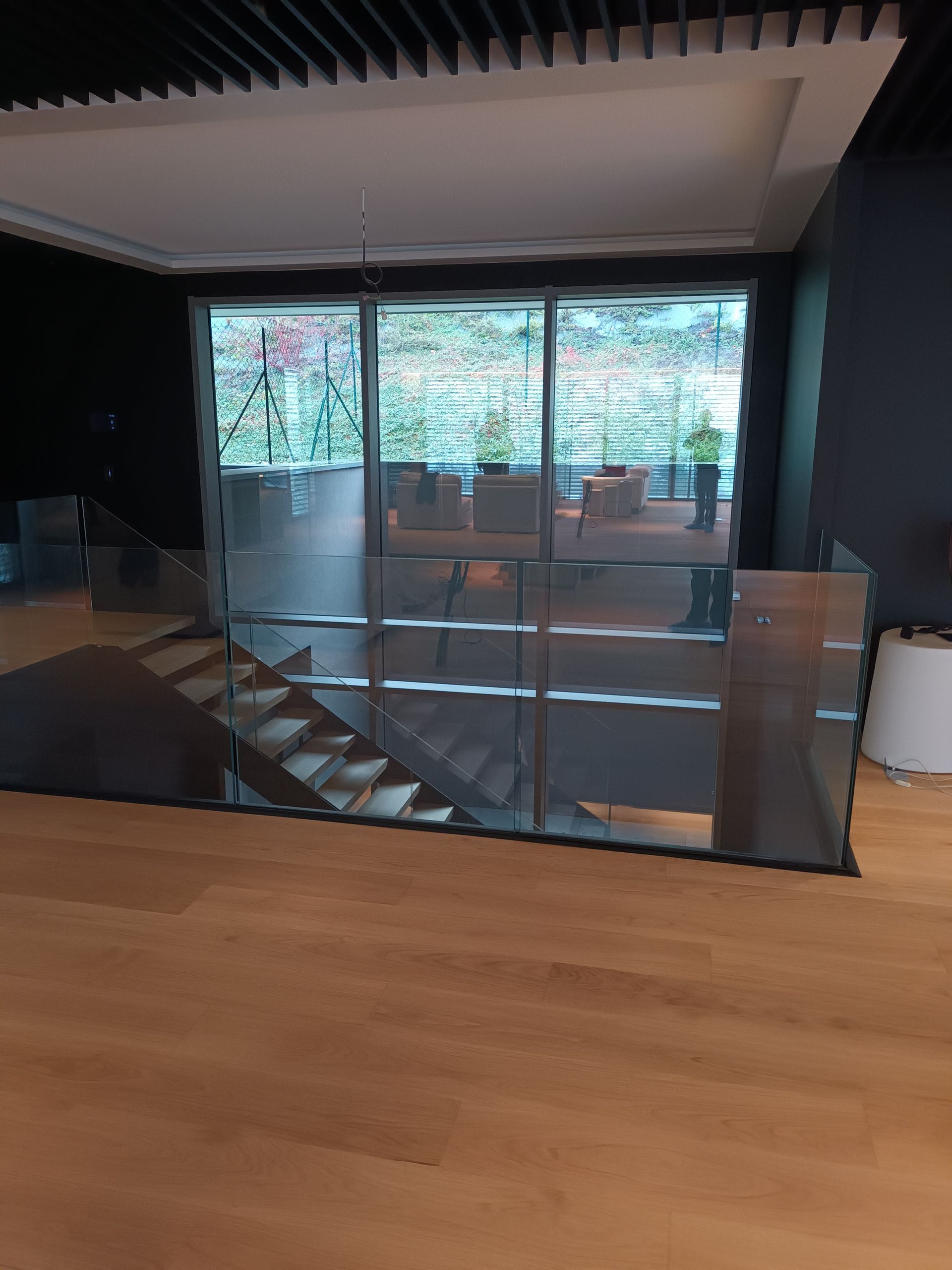 Escalier avec vitres