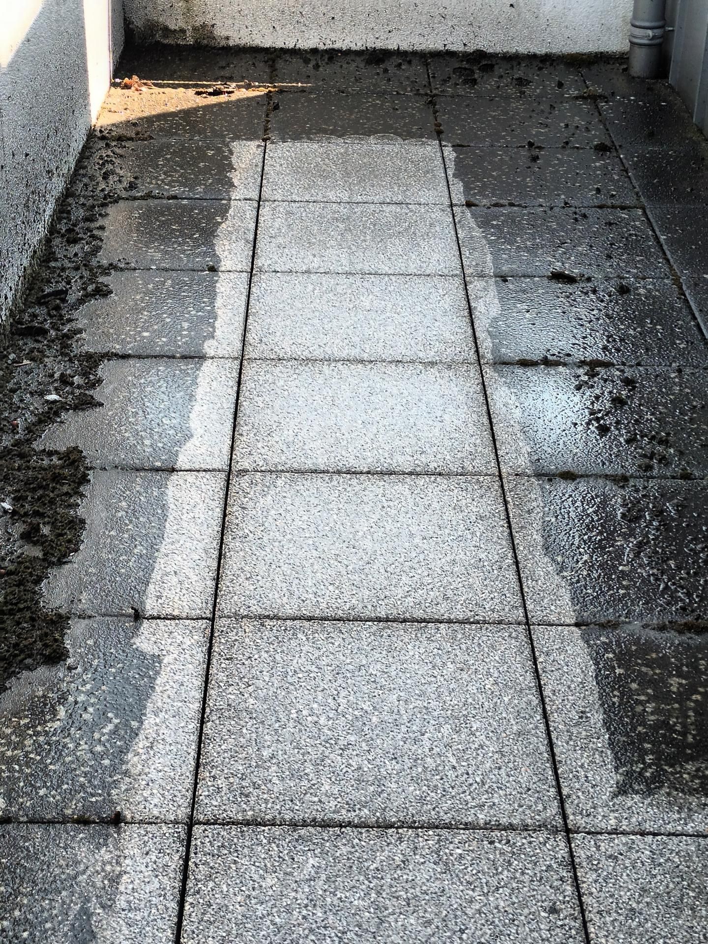 Nettoyage d'une terrasse