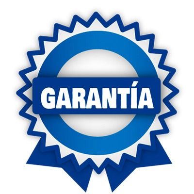 Una etiqueta azul con la palabra garantía