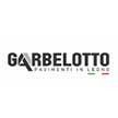 Un logotipo en blanco y negro para garbelotto sobre un fondo blanco.