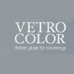 El logotipo de vetro color es gris y blanco.