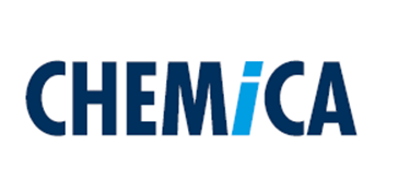CHEMiCA-Logo mit dem Buchstaben "i" in Hellblau.