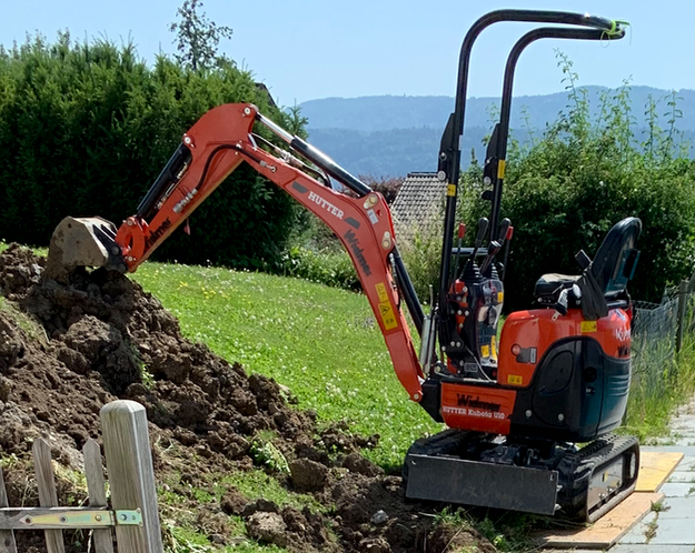 Bagger - Bauunternehmung - Widmer Baugeschäft - rechtes Zürichseeufer