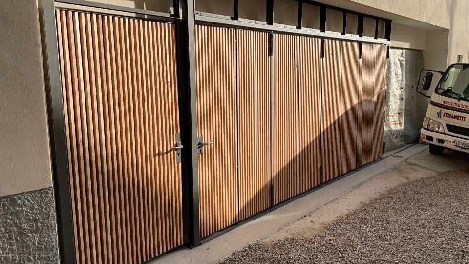 Cancello ferro e legno