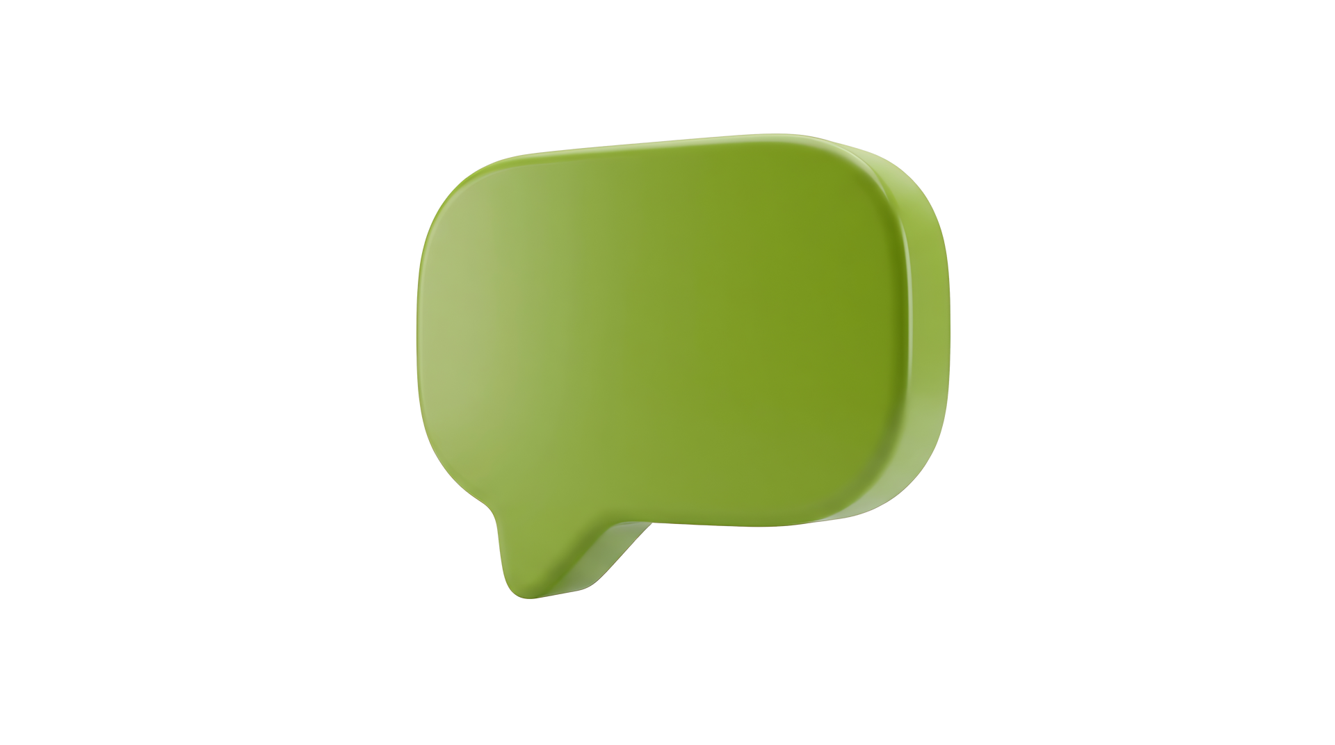 Bulle de dialogue verte.