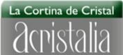 A logo for la cortina de cristal acristalia