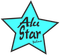 Una estrella azul con las palabras Alice Star Palma.
