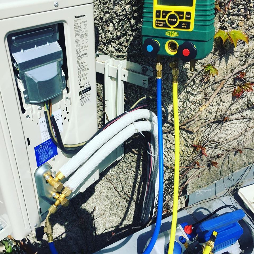 Pompe à chaleur mise en place