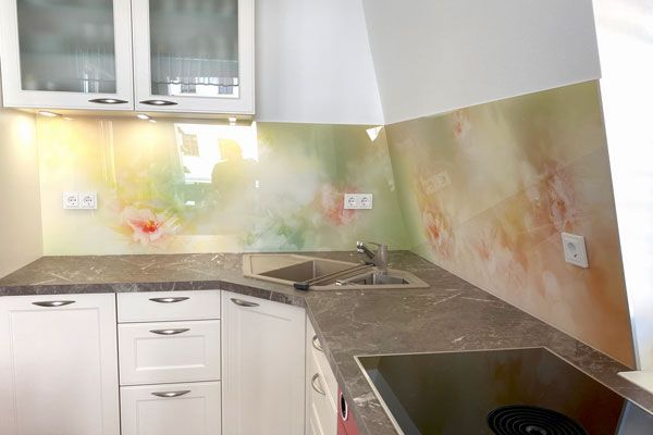 Hohmuth Werbetechnik Küchenwand Glas