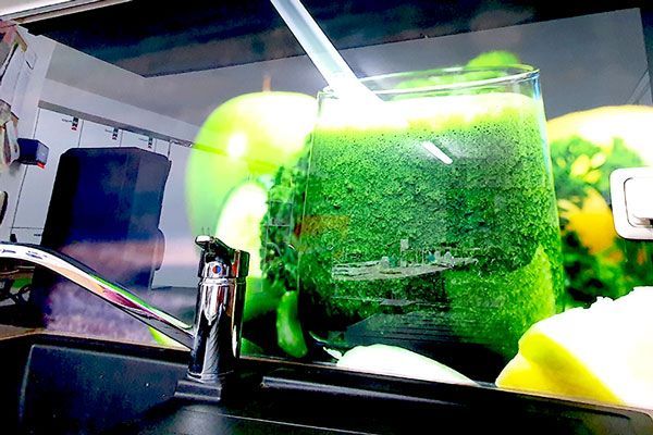 Hohmuth Werbetechnik Küchenwand Glas