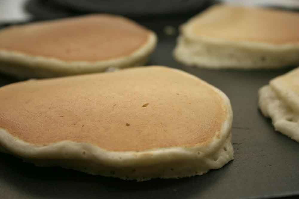 Pancakes on the griddle