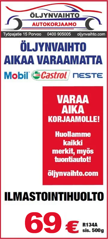 Öljynvaihto Autokorjaamo