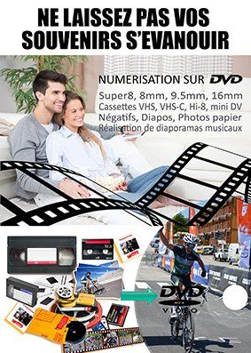 Numérisation et transfert de films Super 8, 8mm, 9.5mm et 16mm