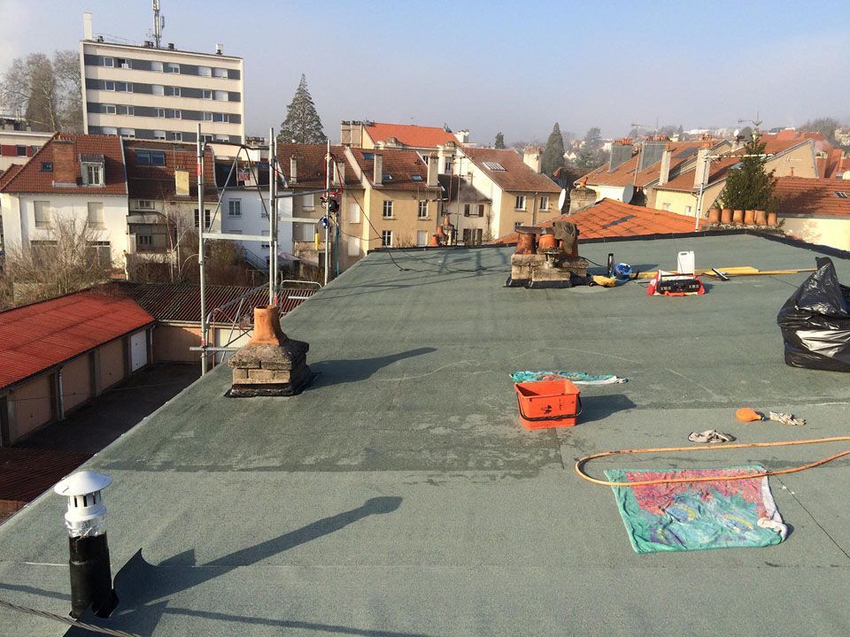 Toiture en terrasse étanchéifiée