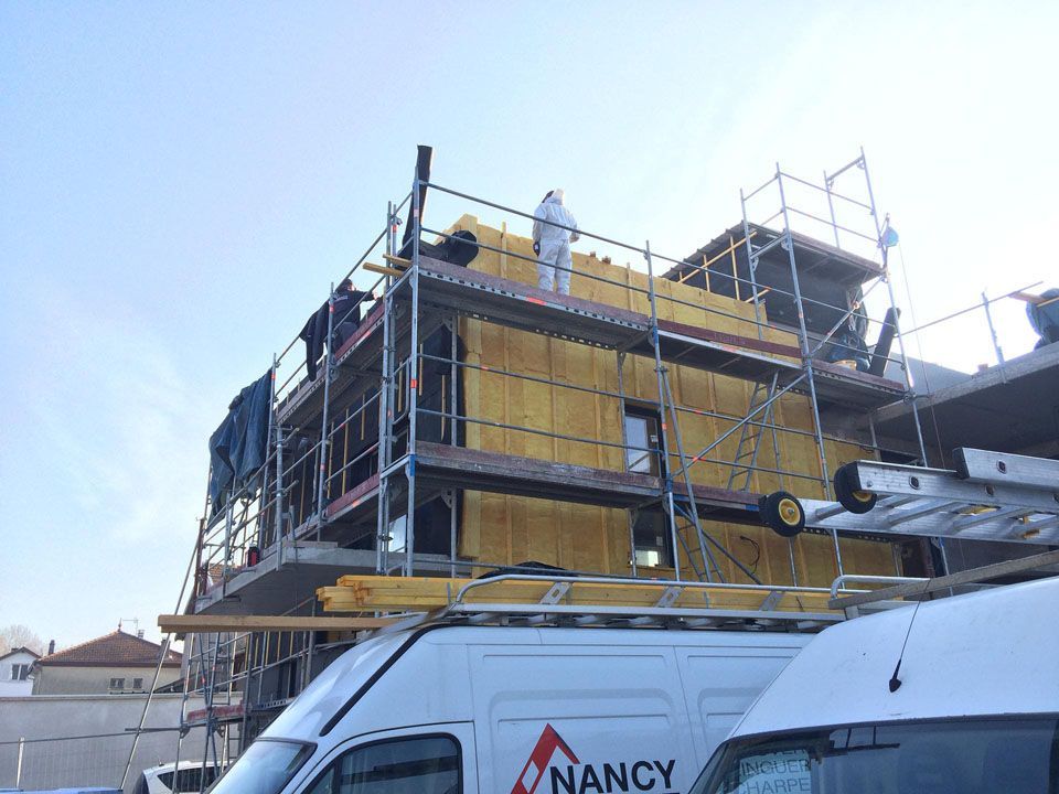 Chantier Nancy Toiture d'isolation par l'exterieur