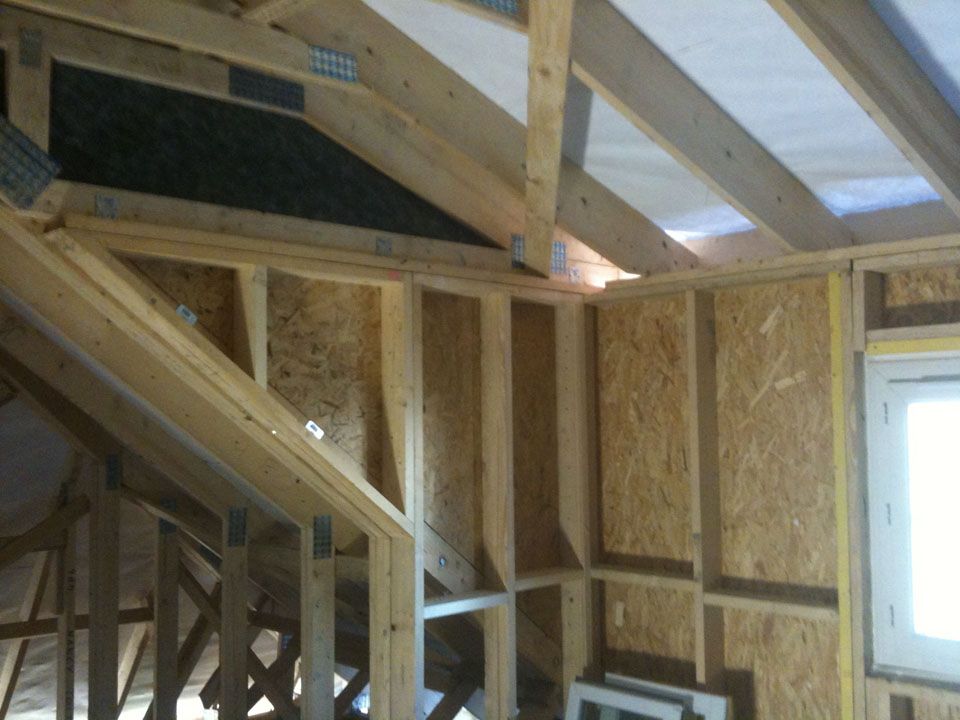 Cloisons en bois d'une maison