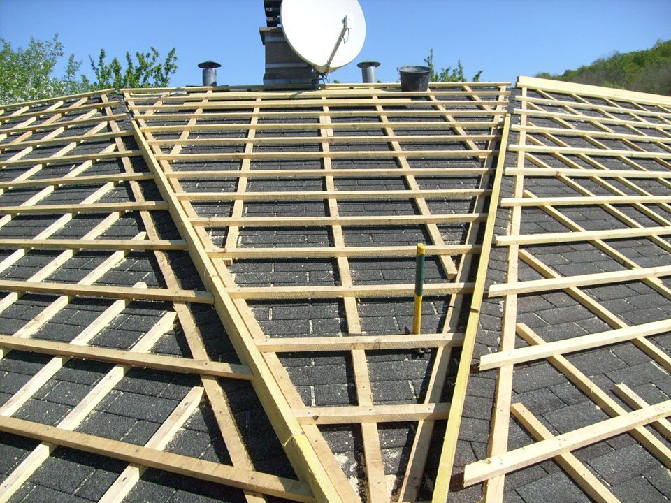 Contre-chevronnage extérieur sur une toiture en Shingles