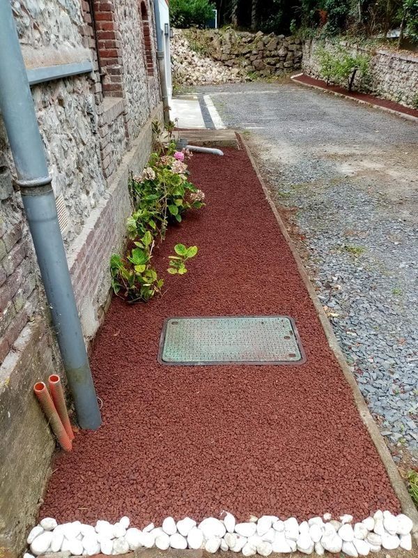 Un contour de maison aménagé avec des plantes